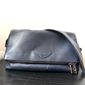 Zadig & Voltaire Midnight Black Leather Satchel